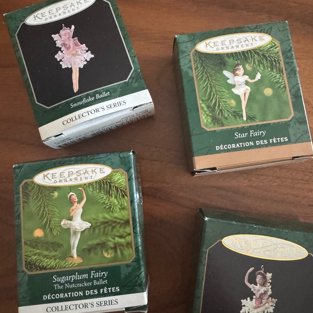 4 Hallmark Keepsake Ornaments mini ballerinas